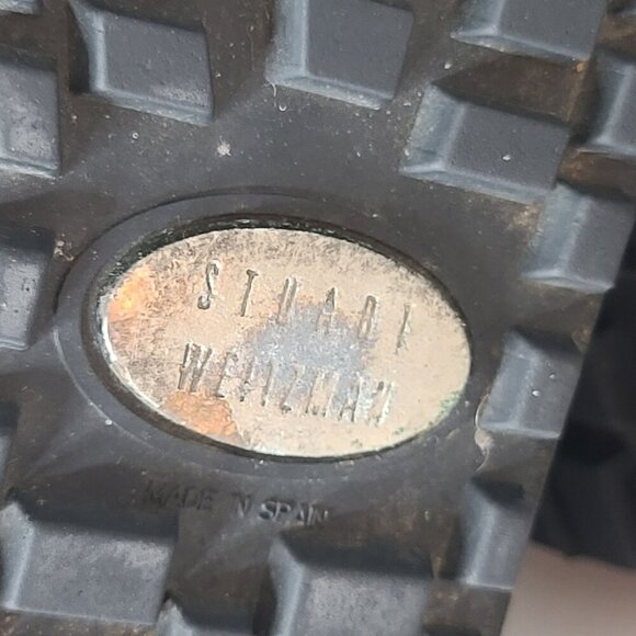 Stuart Weitzman Suede Shearling Trim Ankle Booties Brown Size 6.5 - Picture 10 of 12